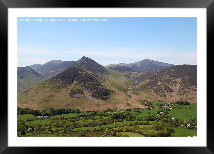 Mountainous views from Catbells Framed Mounted Print by Dan Thorogood