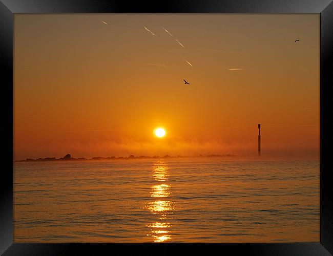 Sea Palling Sunrise Framed Print by Robert Geldard