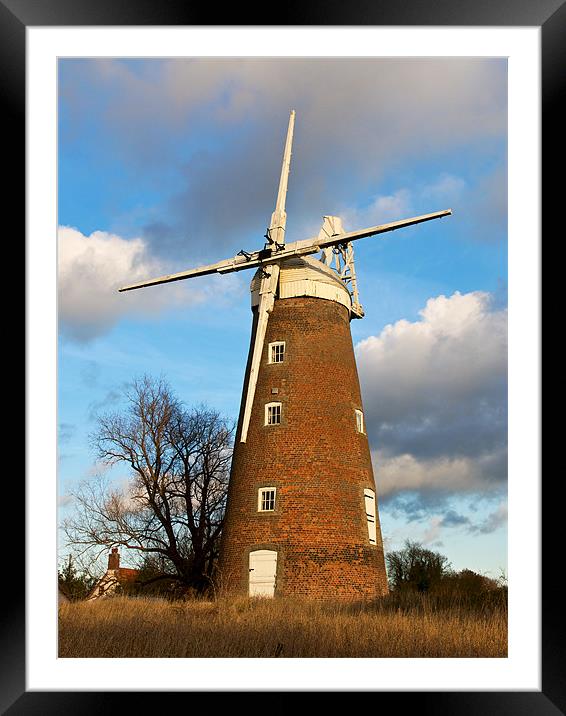 Billingford-Pyrleston Tower Windmill Framed Mounted Print by Robert Geldard