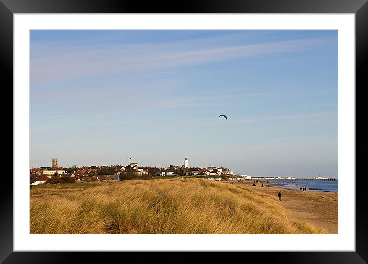 Southwold from the dunes. Framed Mounted Print by Robert Geldard