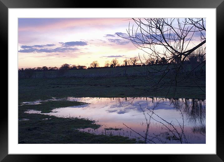 Norfolk Sunset Framed Mounted Print by Sheryl Brown
