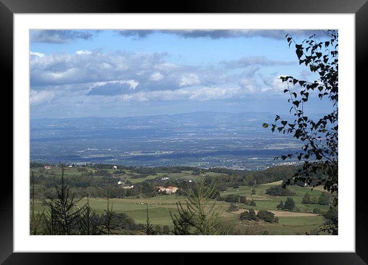 View from the foothills, Rhone Alps Framed Mounted Print by Sheryl Brown