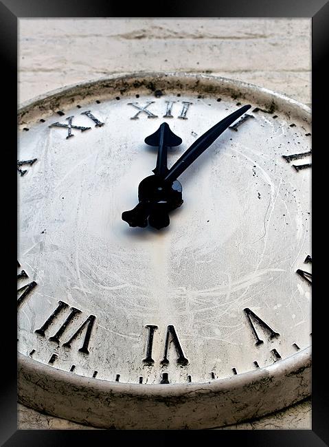 Clock, Roman, time Framed Print by Raymond Gilbert