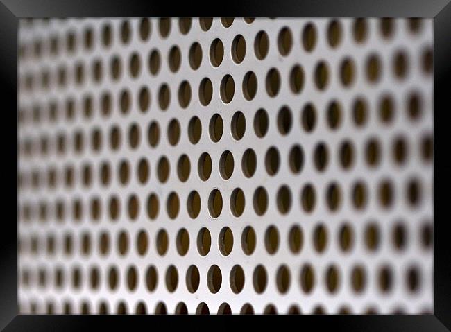 Air filter, close up Framed Print by Raymond Gilbert