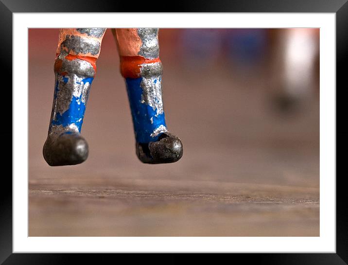 Barcelona, Table Football, Close up Framed Mounted Print by Raymond Gilbert