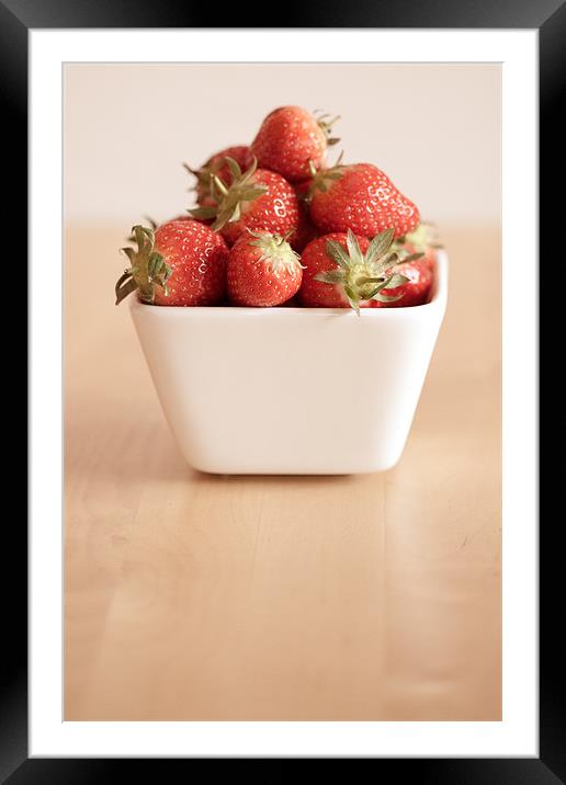 Strawberries Framed Mounted Print by Tara Taylor