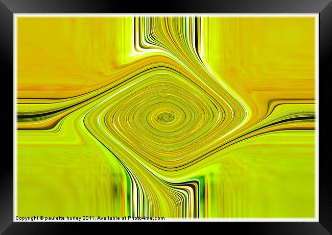 Lemon+Orange Abstract Framed Print by paulette hurley
