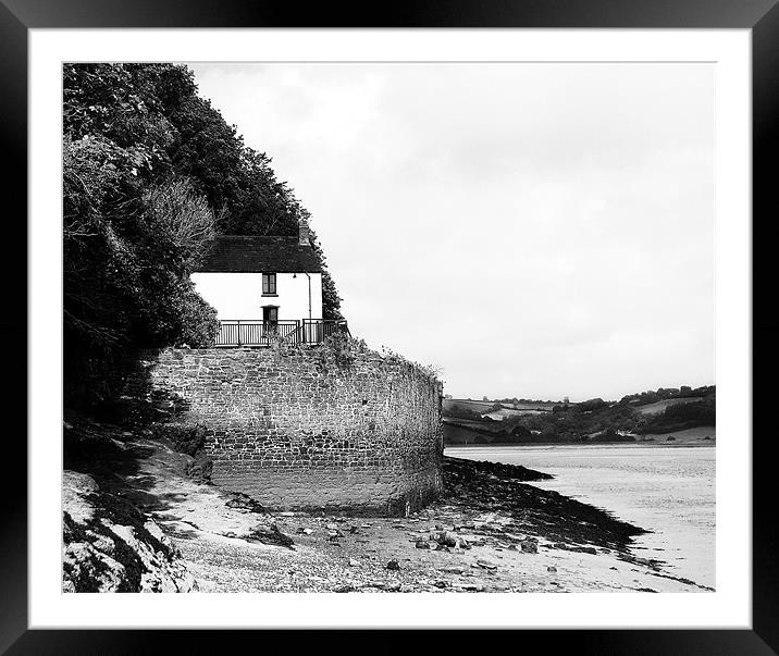 Dylan Thomas. The Boathouse. Framed Mounted Print by paulette hurley