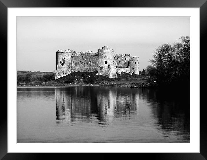 Carew Castle.Pembrokeshire.Wales. Framed Mounted Print by paulette hurley