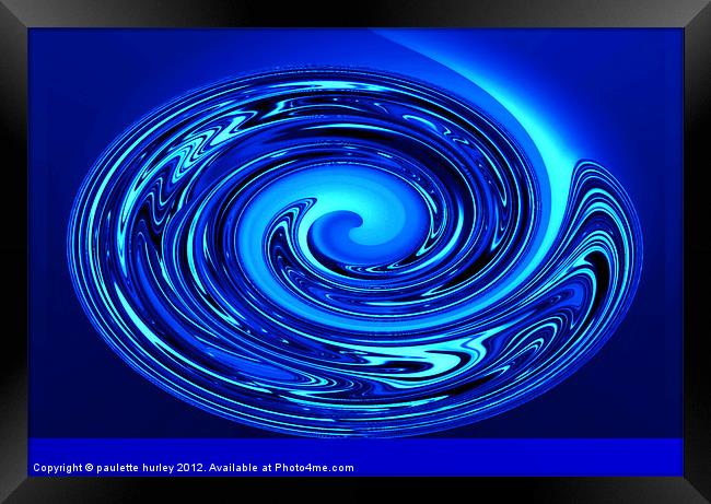 Abstract. Blue Vibrant. Framed Print by paulette hurley