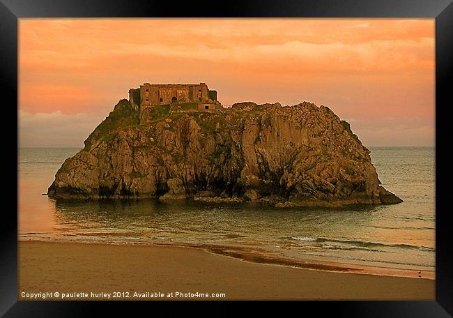 St Catherine's Island.Tenby 1. Framed Print by paulette hurley