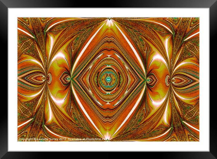 Abstract Paisley Framed Mounted Print by paulette hurley