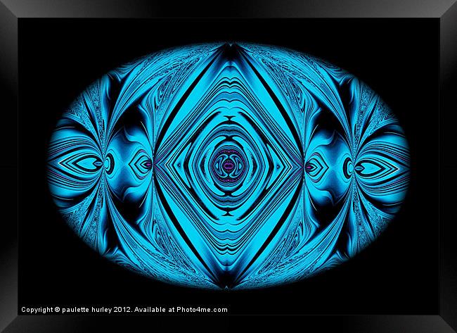 Abstract.Blue Egypt. Framed Print by paulette hurley