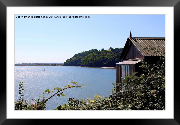  Dylan Thomas.The Writing Shed. Boat. Laugharne. Framed Mounted Print by paulette hurley