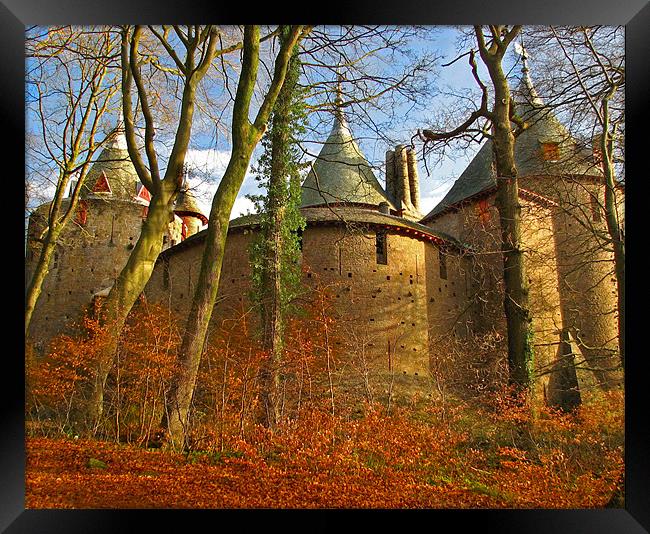 Castell Coch-Cardiff-Wales. Framed Print by paulette hurley