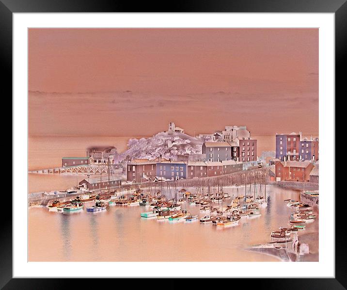 Tenby Lifeboat Station Light-Pembrokeshire-Wales. Framed Mounted Print by paulette hurley