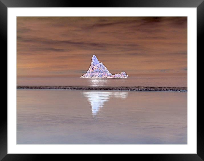 Crystal Reflection of Church Rock at Broadhaven,Pe Framed Mounted Print by paulette hurley