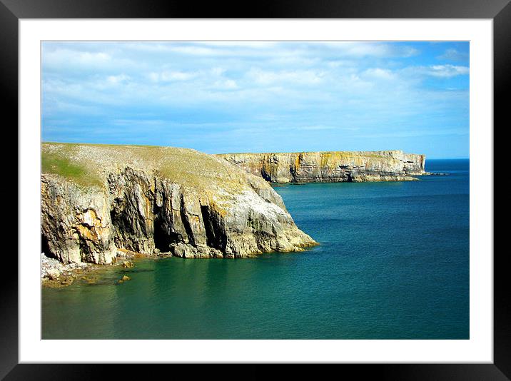 Pembrokeshire Coast.Wales. Framed Mounted Print by paulette hurley
