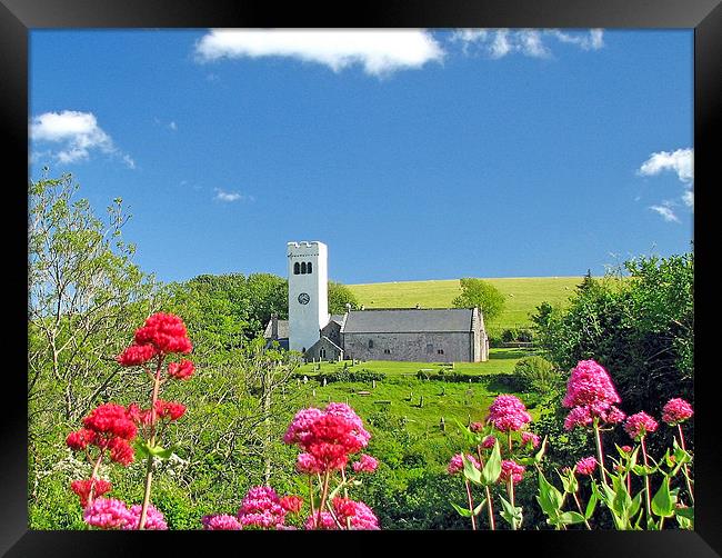 St James Church, Manorbier,Tenby. Framed Print by paulette hurley