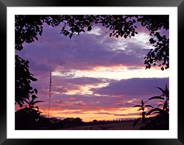 Sun Setting at Lydstep,Pembrokeshire.Wales. Framed Mounted Print by paulette hurley