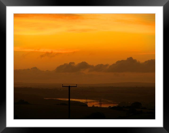 Sundown. Pembrokeshire,Wales. Framed Mounted Print by paulette hurley