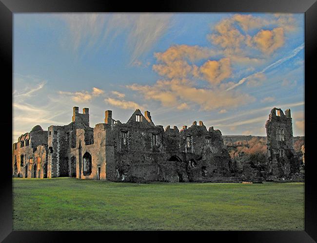Neath Abbey, South Wales. Framed Print by paulette hurley