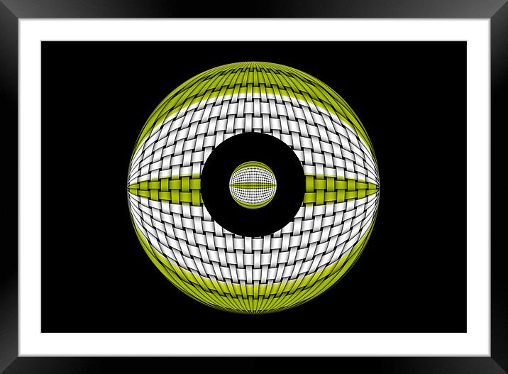 A Weave Circle Abstract. Framed Mounted Print by paulette hurley
