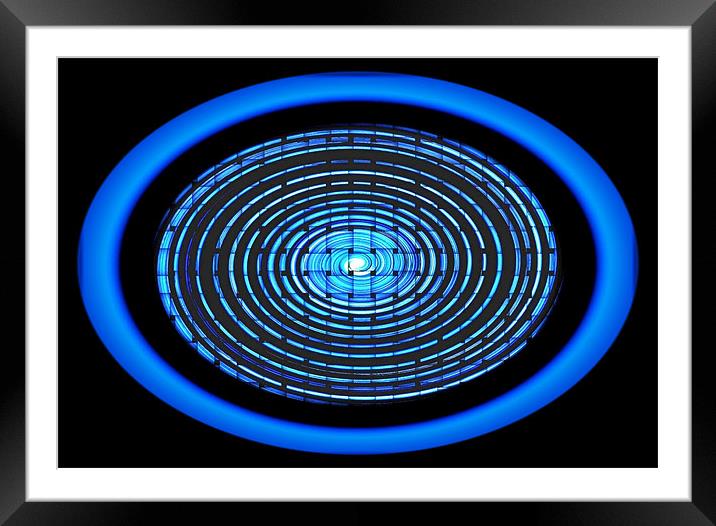 Oblong Circle Abstract Framed Mounted Print by paulette hurley