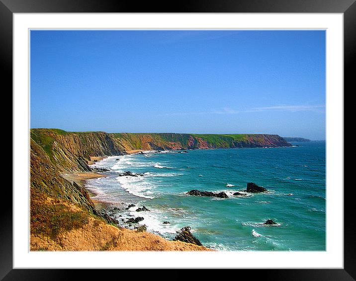 Marloes Sands.South. Framed Mounted Print by paulette hurley