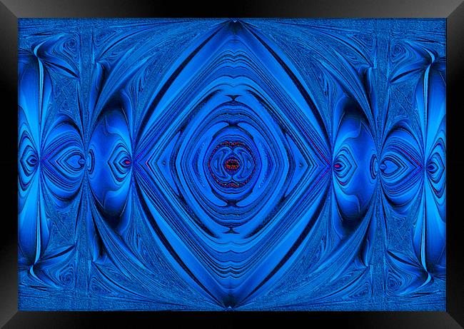 A Blue Extreme Abstract. Framed Print by paulette hurley