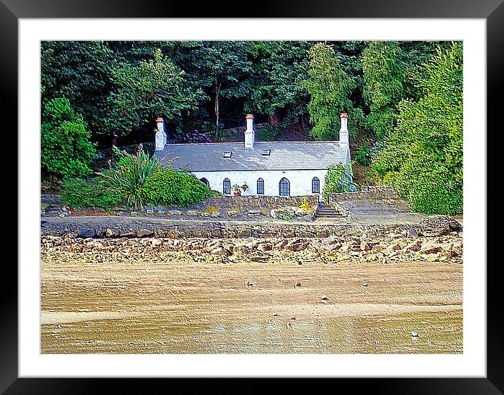 Abersoch,Llanbedrog Beach Cottage. Framed Mounted Print by paulette hurley