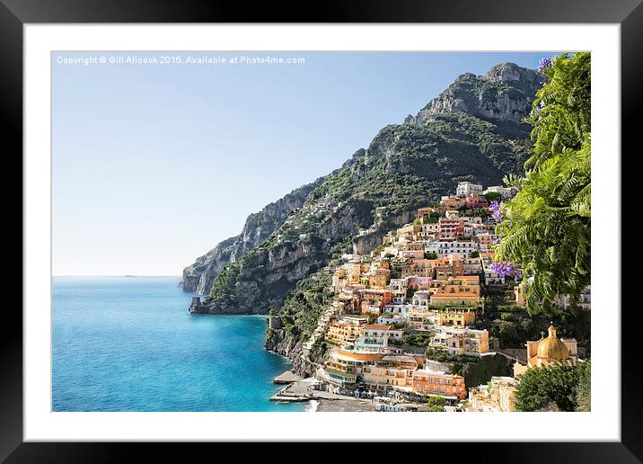  The Colours of Positano Framed Mounted Print by Gill Allcock