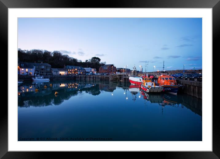 Padstow at Sunset Framed Mounted Print by Gill Allcock