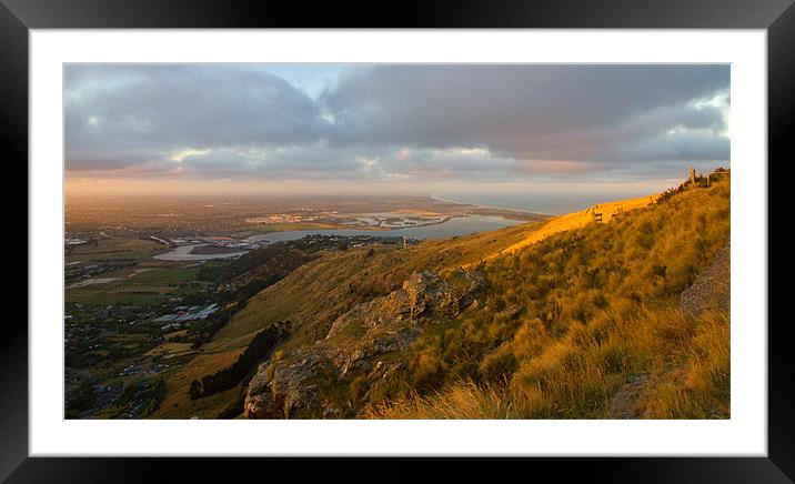 Christchurch Sunset Framed Mounted Print by Gill Allcock