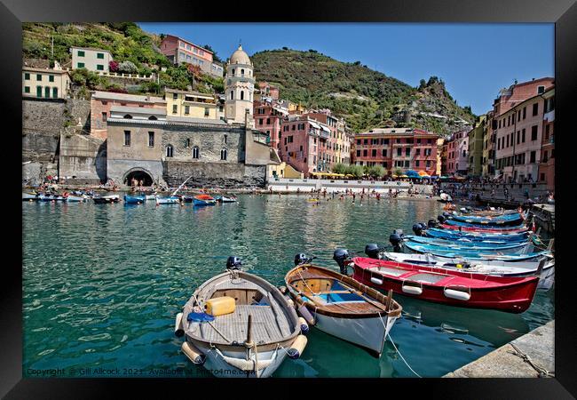 Vernazza, Cinque Terre Framed Print by Gill Allcock