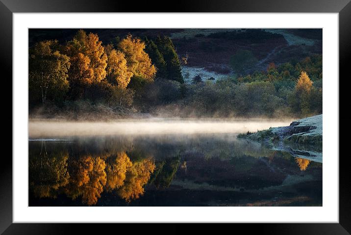Knapps loch, Autumn Colour Framed Mounted Print by David Mould