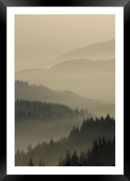 Dukes Pass, Trossachs Framed Mounted Print by David Mould
