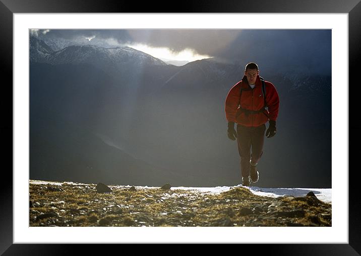 Winter on Grasmoor Framed Mounted Print by Andrew Millington