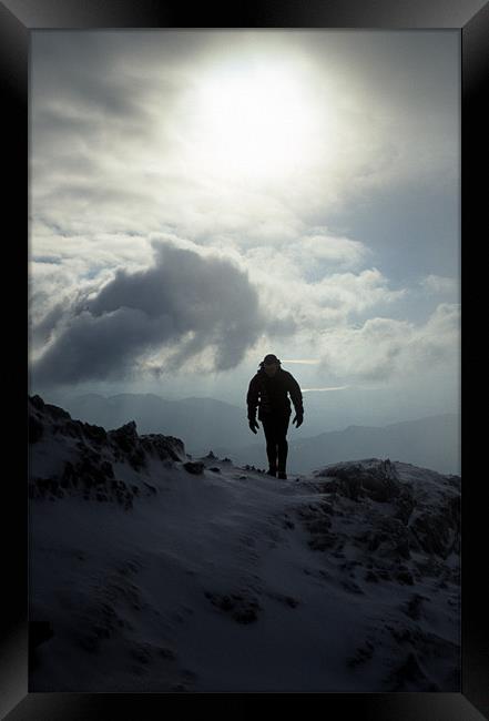 Winter on Snowdon Framed Print by Andrew Millington