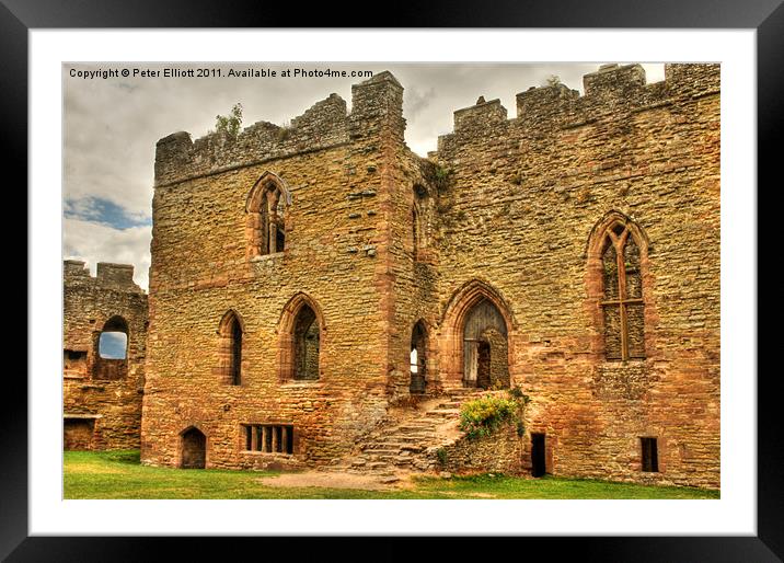 Ludlow Castle (2) - Shropshire Framed Mounted Print by Peter Elliott 