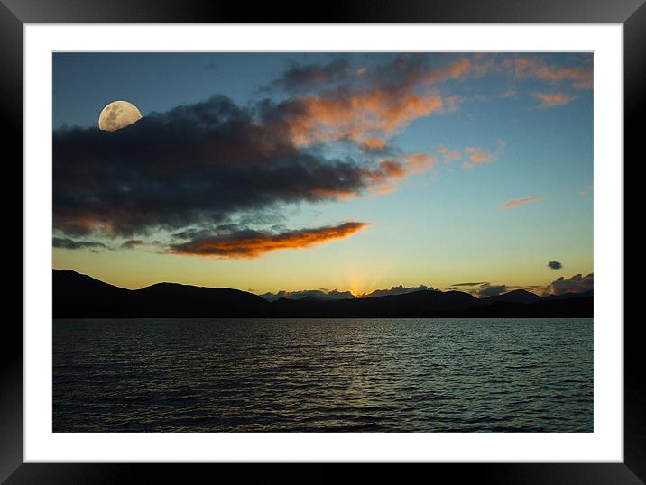 Sunset Loch Tulla Glencoe Scotland Framed Mounted Print by Peter Elliott 