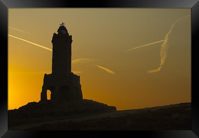 Darwen Jubilee Tower at sunrise Framed Print by Peter Elliott 