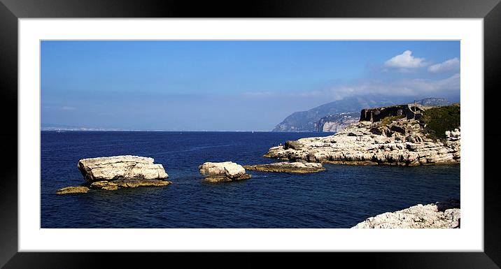 Bay of Naples Framed Mounted Print by Peter Elliott 