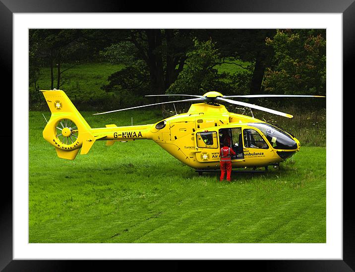 Air Ambulance Framed Mounted Print by Peter Elliott 