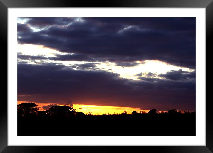 The Day's End Framed Mounted Print by Peter Elliott 
