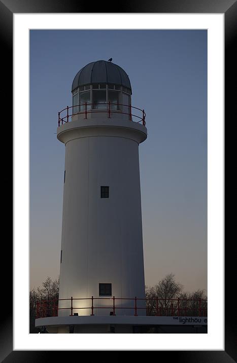 Preston Lighthouse Framed Mounted Print by Peter Elliott 