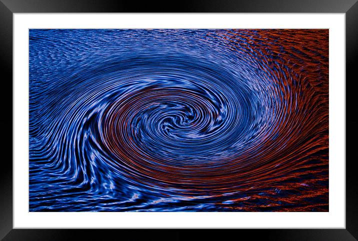 Ripples and Swirls Framed Mounted Print by Peter Elliott 