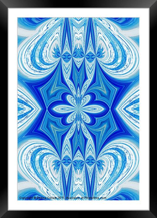 Abstract in Blue Framed Mounted Print by Donna Collett