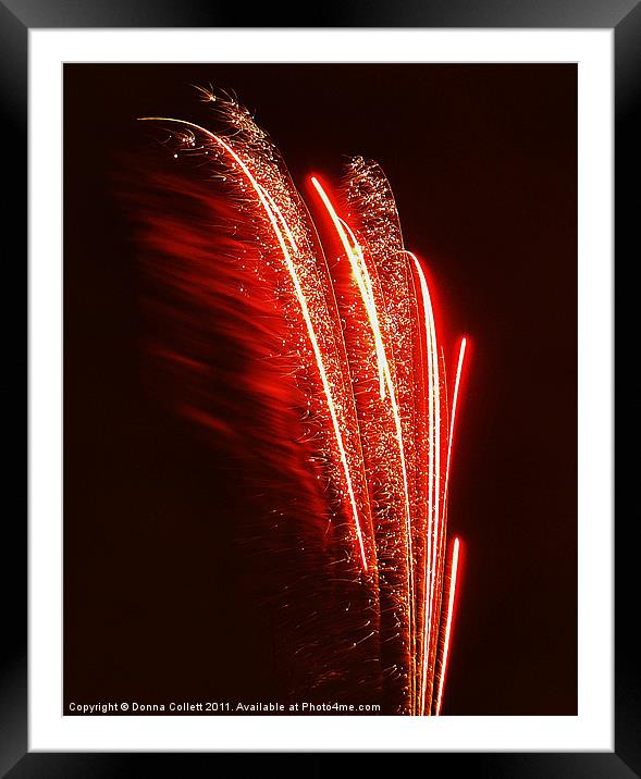 Red Streaks Framed Mounted Print by Donna Collett