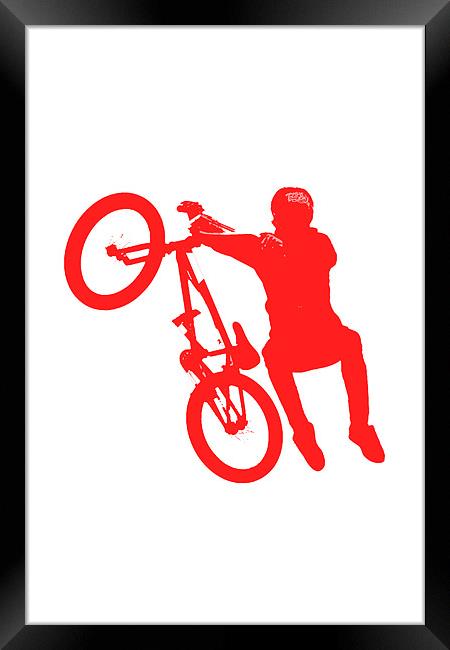 BMX in Red Framed Print by Donna Collett